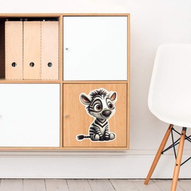 Large 210mm 'Cute Zebra' Permanent Sticker Decal for Cars/Windows/Bins/Walls etc (DW00089862)