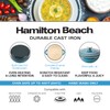 Hamilton Beach Enameled Cast Iron Dutch Oven 5.5-Quart Navy, Cream