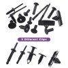 Swpeet 111Pcs 5 in 1 Fastener Bumper Retainer Clips Car