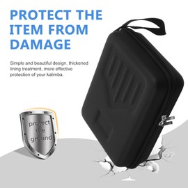 LIOOBO Kalimba Case, 17 Keys, Kalimba Storage Bag, Compact, Convenient to Hold, Thick, Shockproof, Waterproof, Black, black