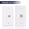 XGGYA 1 Port Coax Wall Plate,3Ghz Gold-Plated F-Type Keystone Wall