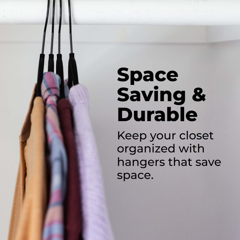 Fontaines Luxury Black Velvet Felt Non Slip Clothes Hangers 50