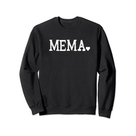 Mema Gifts for Women Design with Heart Love Mema Sweatshirt