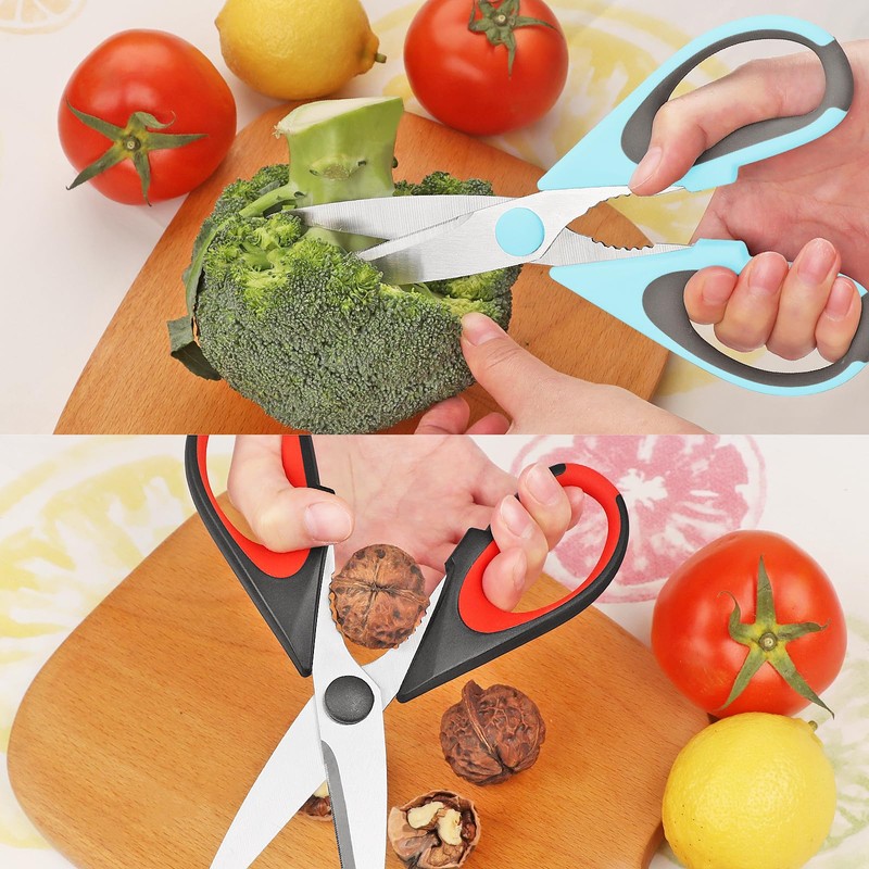 Vutyvve Kitchen Scissors, 2 Removable Kitchen Scissors, Stainless Steel Blades,