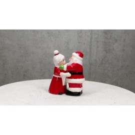 Ebros Gift Dancing Mr And Mrs Santa Claus Christmas Couple Magnetic Salt And Pepper Shakers