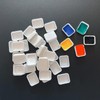 100pcs Quarter Watercolor Pans, 1ml White Plastic Empty Paint Pans