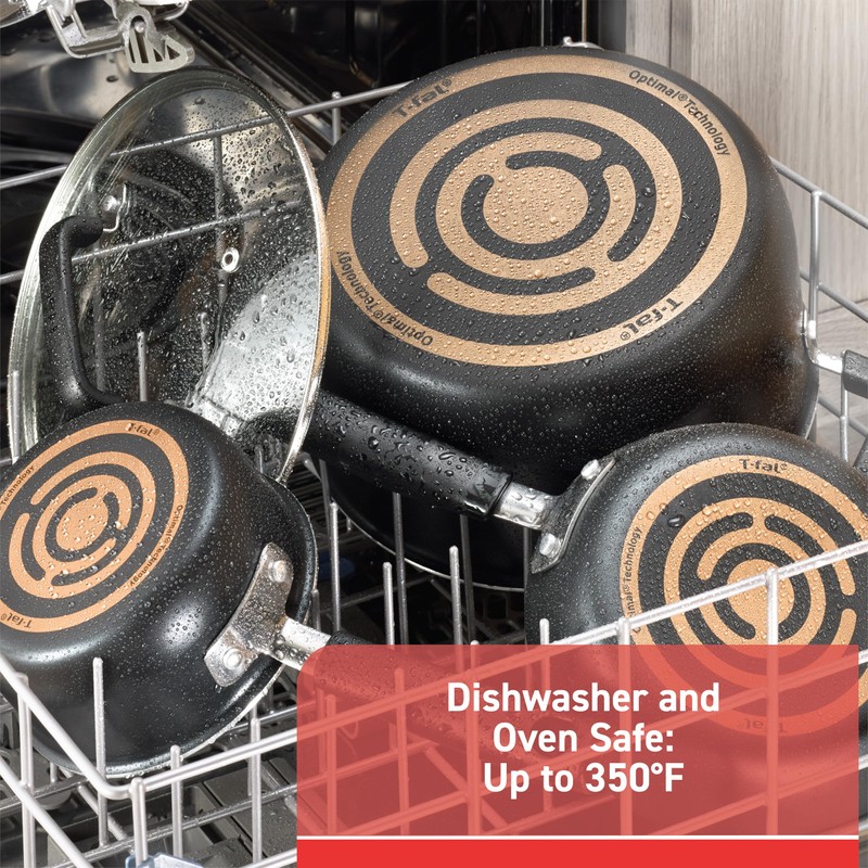 T-fal Signature Nonstick Cookware Set 12 Piece, Oven Broiler Safe