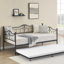 GRVEE Sofa Bed Daybed and Trundle Twin Daybed with Pull Out Trundle Platform Bed Fram