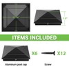 Steel DN Mate 6 Pack Aluminum Pyramid Post Caps for