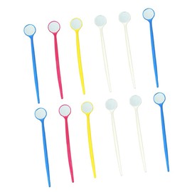 Disposable Dental Mirrors with Long Handle, Mouth Mirrors, Mouth Inspection Tools for Home, Hospital, 40 Pieces
