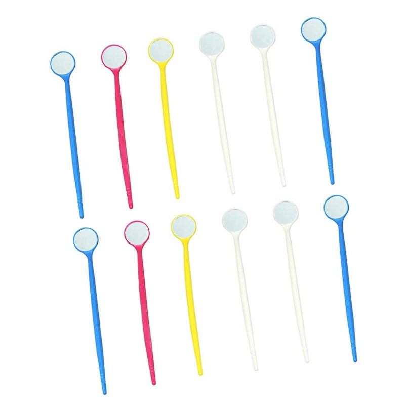 Disposable Dental Mirrors with Long Handle, Mouth Mirrors, Mouth Inspection