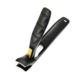 NOVERBEASTE OMLYER Angled Head Nail Clippers for Seniors Thick Nails, Fingernail Toenail Clippers with Catcher and Sharp Wide Opening, Nail Clipper Set for Men Women Pregnant (Black)