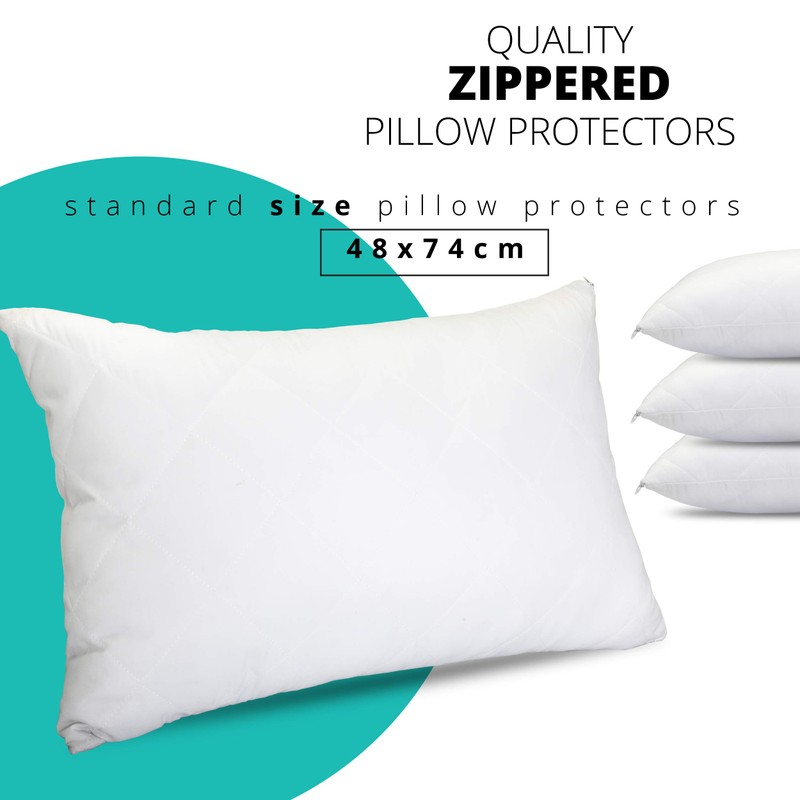 RED COMFORTS Pillow Protector 4 Pack Quilted Microfiber Covers -