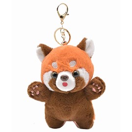 Kagaminodo Red Panda Keychain, Plush, Cute, Mini, Small Animals