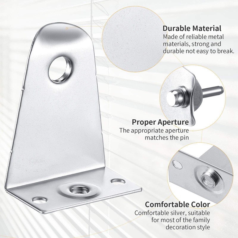2 Inch Metal Hold Down Brackets and Pins, Blind Brackets
