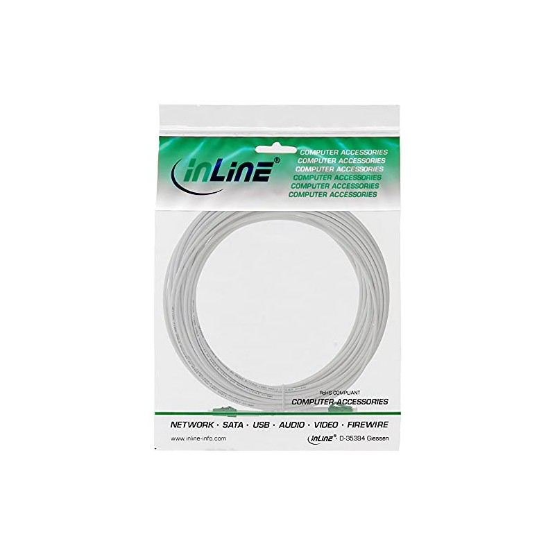 InLine® LWL Simplex Cable, FTTH, LC/APC 8° to LC/APC 8°,