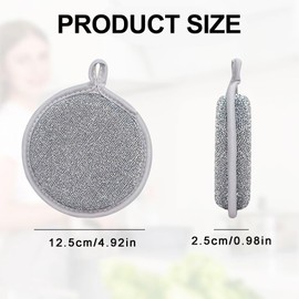 Qaestuan Pack of 6 Dishwashing Rags for Wet and Dry, Dish Sponge, Scourer, Kitchen Sponge, Wipes Cleaning Cloth, Cleaning Cloths, Dish Cloths, Multipurpose Wire Dishwashing Rags, for Sinks, Tableware