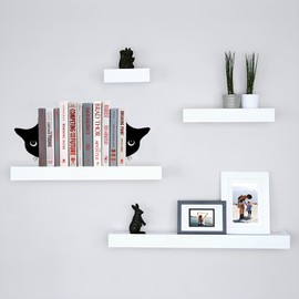 Bookends Metal Cat Book Ends, 1 Pairs Cute Bookends for Shelves Decorative for Home Office Desk Bookshelf Decor (Black, Half-face)