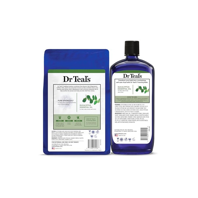Dr Teal's Pure Epsom Salt Soak and Foaming Bath, Relax