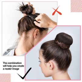 20 Pieces Invisible Hair Net and U Shaped Hair Pin Set 10 Pieces Ballet Hair Bun Shaper Elastic Edge Knot Net Brown Hair Bun with 10 Pieces Hair Pins for Children Dance Hairstyles