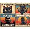 Retro Sunset Pew Pew MADAFAKAS Cat Tactical Embroidery Patch -