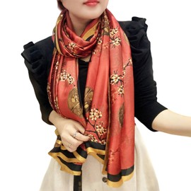 FAIRYGATE Scarves for Women UK Silk Long Scarf for Womens Large Scarfs Shawls for Headscarf and Neck Oblong Hair Wraps Hand Washable Easy to Care 98038