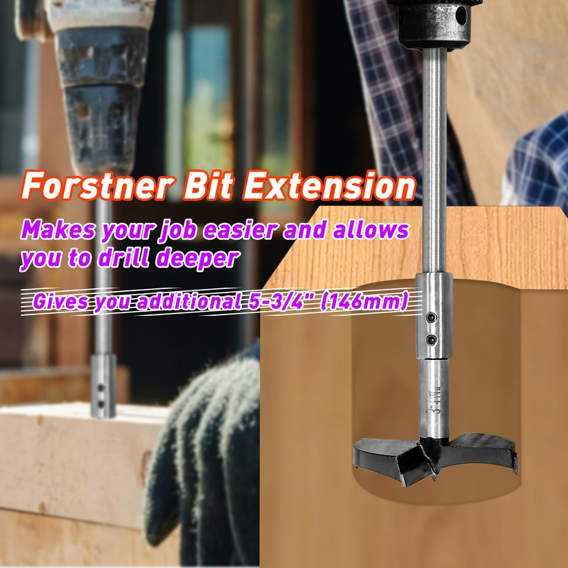 ASNOMY 7 Inch Extra Long Ship Auger Extension Forstner Bit