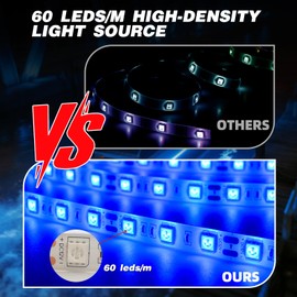 Yiswhis 32.8FT Marine LED Boat Strip Lights,Waterproof Boat Lighting Kit with 5050 Blue LEDs, IP65 Under Gunnel Lights for Pontoon, Yacht, Kayak, Night Fishing