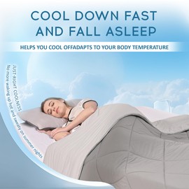 Cooling Comforter King Size 108"x90" Grey - Double-Sided Summer Cooling Blanket for Hot Sleepers & Night Sweats, Q-Max>0.5 Gifts for Women, Men,Breathable Soft Lightweight Silk Smooth