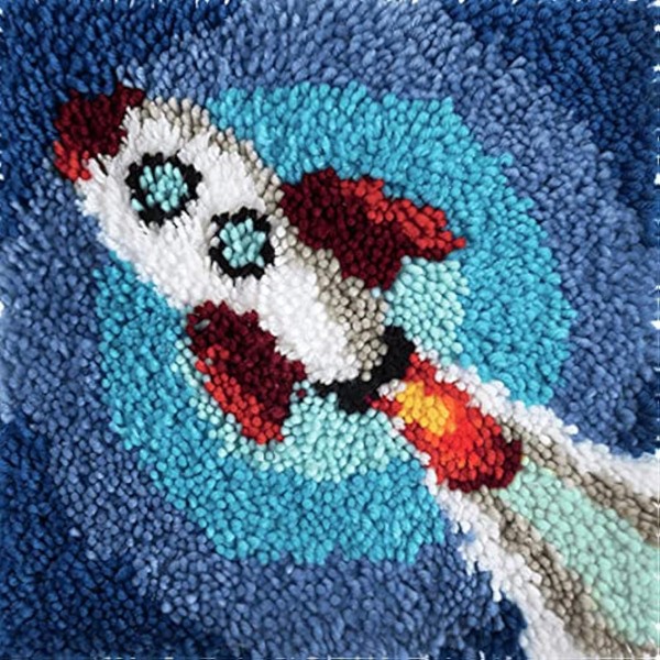 Rocket Fire Arrow Latch Hook Rug Kits for Adults and
