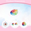 RUIAN 40pcs Rainbow Sun flower Pendants-Resin Charms for DIY Jewelry