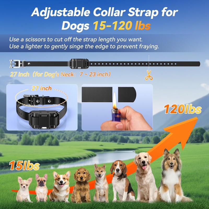 Dog Shock Collar 2 Dogs (15-120Lbs) - 5280FT Dog Training