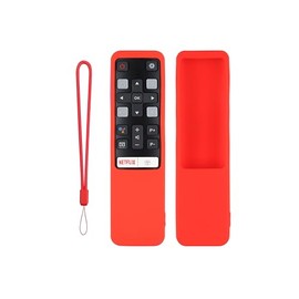 CONTROL EXPERT Funda para Control TCL RC802V Case Silicon Smart TV Protector (Rojo)