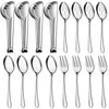 Pleafind 16 PCS Serving Utensils, Stainless Steel Serving Utensils Set