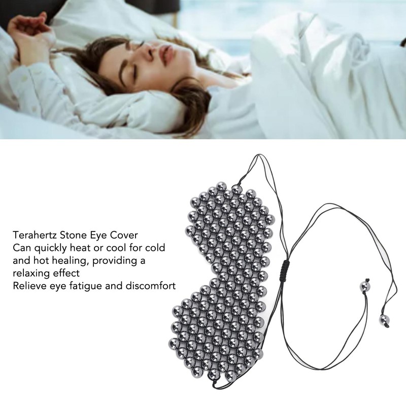 Terahertz Stone Eye Cover Relieve Fatigue Relaxing Comfortable Energy Stone