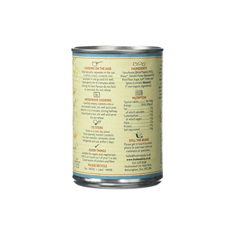 Hodmedod's Great British Beans Vaal Dhal Can 400 g