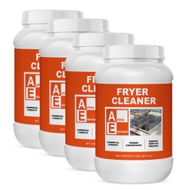 Active Element Fryer Cleaner – 8 lbs (Pack of 4) | Boil-Out Powder, 84 Cleanings, Concentrated, Commercial Strength, Removes Burnt-On Residue