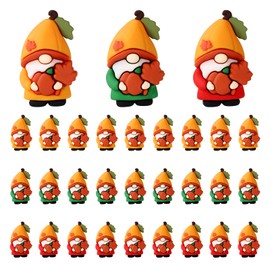 30pcs Mini Fall Gnomes Figurines, Lovely Small PVC Miniature Gnomes Statues Autumn and Thanksgiving Themed Designs for Table Sofa Bookcase Shelf Tiny Ornaments
