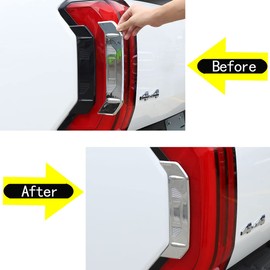 CHEAYAR Tail Light Side Cover Trim Compatible with Toyota Tundra 2022 2023, taillight Cover Trim Accessories, ABS Tail Light Side Lamp Bed Tailgate Button Trim Cover (Non-Porous-Bright-Silver)