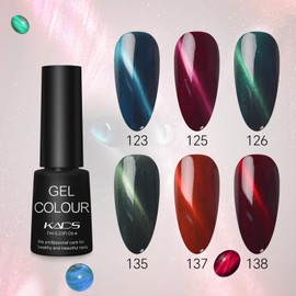 KADS Cat Eye Nail Gel Polish Set 6 Colors 7ML Gel Nail Polish for Salon and Home (Starry Cat Eye Gel, 6 Colors)