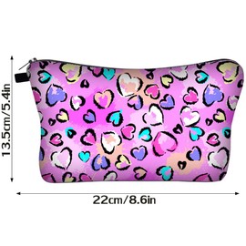 YGCHEN Kosmetiktasche Leopard Make Up Tasche Damen Schminktasche Leopard Print Kosmetikkoffer Tragbare Kulturbeutel Reise Geldbörse Aufbewahrungstasche für Damen Mädchen