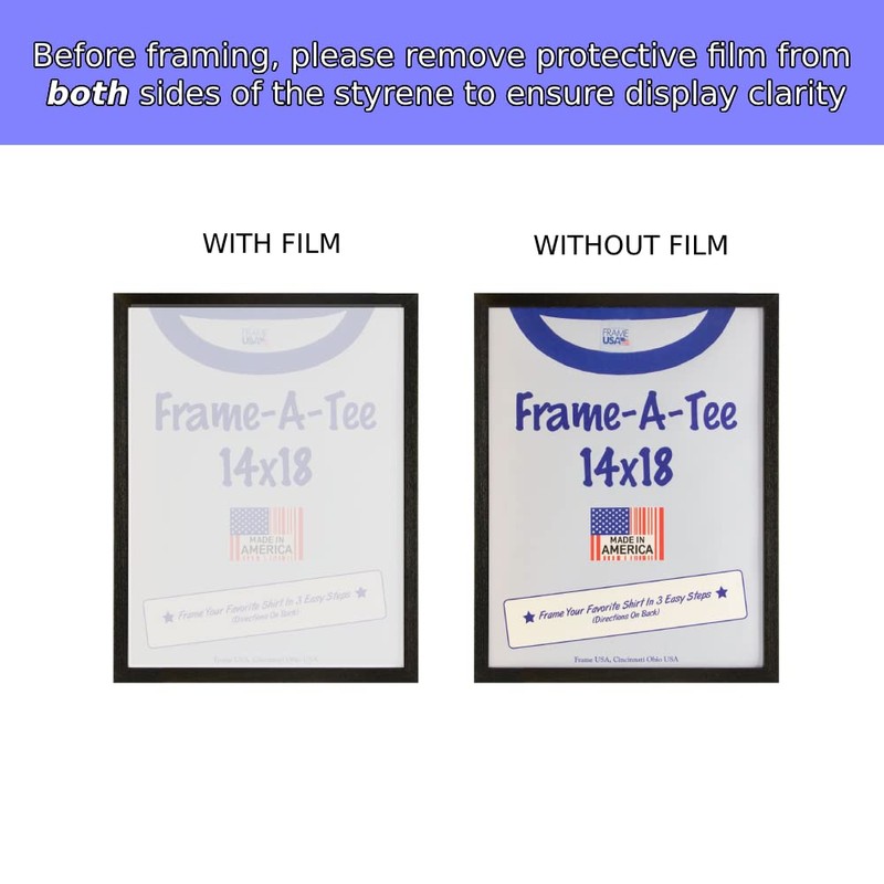 Frame USA "Frame-A-Tee Series, 14x18, Black Wood T-Shirt Frame for