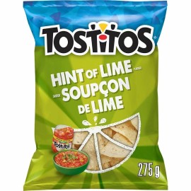 Tostitos 6 X Tostitos Restaurant Style Hint of Lime Tortilla Corn Chips 275g Each