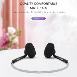 Jinshining Black Retro Over-Ear Earphones,Mini Stereo Lightweight Headphones with Cord,Hi-Fi Stereo Earphone Headset,80s 90s Vintage Headset Wired,Walkman Headphone