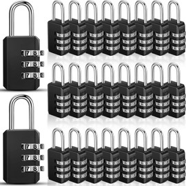 32 Pack Small Combo Locks 3 Digit Combination Lock Luggage Number Locks Backpack Lock Waterproof Padlock for Suitcases Traveling Toolbox School Gym Employee Locker