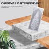 SOLUSTRE 1 Set Illuminated Christmas Tree Curtain Panel Lace Window