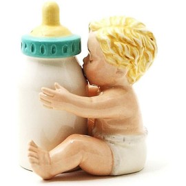 Ebros Gift Baby with Bottle Attractives Salt Pepper Shaker Made of Ceramic