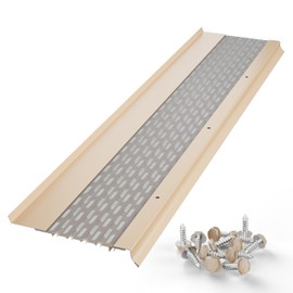LEAF4GO 6" Micromesh Gutter Guard for Gutters Stainless Steel Gutter Guard Kit with Screws Included – Contractor Grade Aluminium Gutter Covers from Manufacturer (1 Feet Sample Pack, Cream)