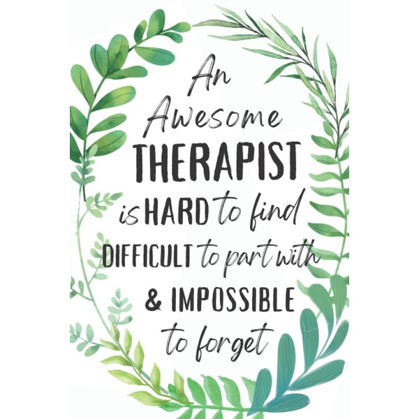 Therapist Gifts: An Appreciation and Thank You Gift, Blank Notebook