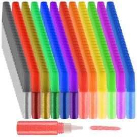 Small Glitter Guel Pens Bulk Mini Guel Sticks Set Glitter Glue Gel Pens 6ml Colorful Art Craft Glitter Pens for Christmas Graduation Wedding Party Art Projects (360, 12 Colors)